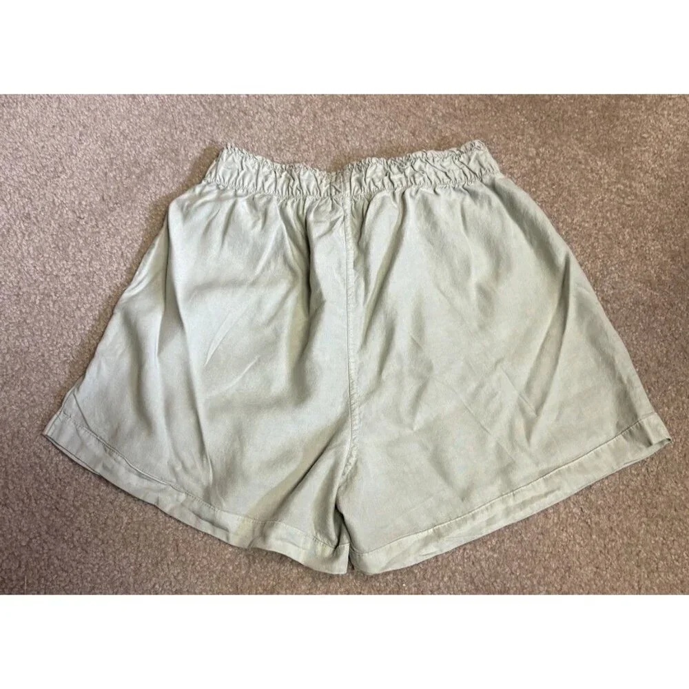 Altar’d State Light Green Linen Blend Paperbag Shorts Large 4” Inseam